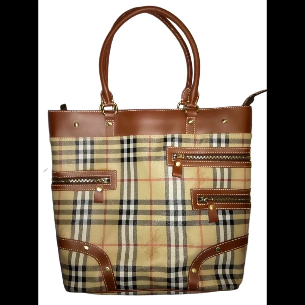 Authentic NWOT Burberry Nova Check Large Handbag